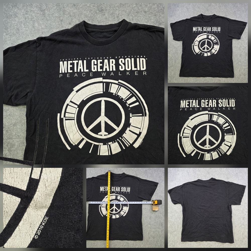 VTG Metal Gear Solid Peace Walker T Shirt Mens Large? Black Video Game Graphic
